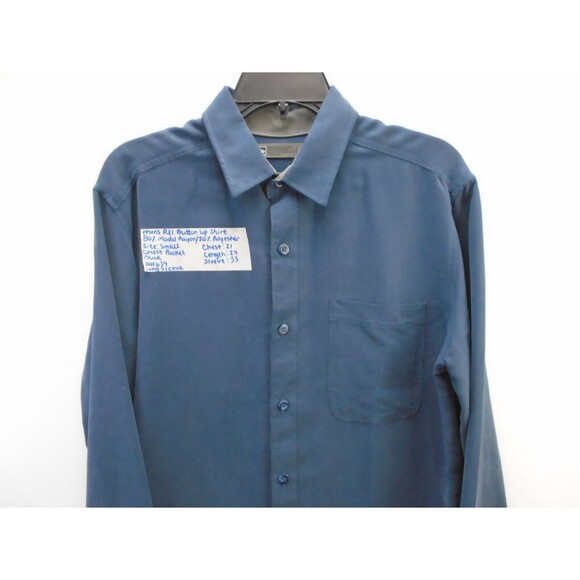 REI Button Shirt Modal Polyester Metal Buttons Long Sleeve Mens Size S 801639 - Picture 2 of 8